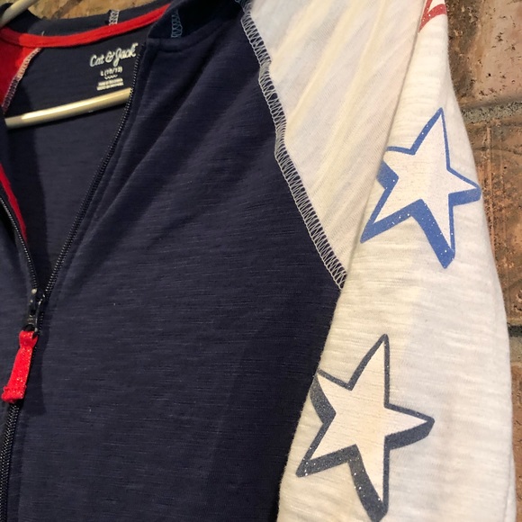 Cat & Jack Hoody, Red,White,Blue - Picture 4 of 5